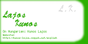 lajos kunos business card